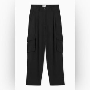 COS Black Wide Leg Cargo Pants